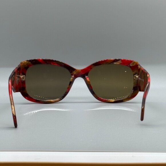 RARE Authentic YSL Yves SaintLaurent Red Gold Marble Sunglasses *For frames Only - Picture 8 of 15